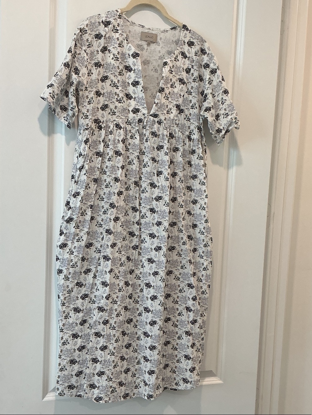 Leallo Cotton Floral Midi Dress